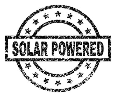 Güneş enerjili damga mühür grunge dokulu