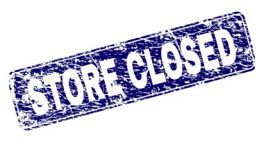 Yuvarlatılmış dikdörtgen damga grunge mağaza kapalı çerçeveli