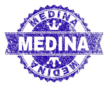 Dokulu Medine damga mühür kurdele ile çizik