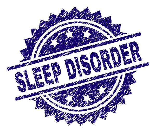 Sigillo del timbro del disturbo del sonno strutturato graffiato — Vettoriale Stock