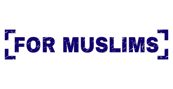 Zerkratzte Textur für Muslime Stempelsiegel zwischen den Ecken — Stockvektor
