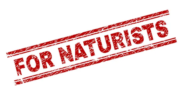 Grunge getextureerde voor naturisten stempel-zegel — Stockvector