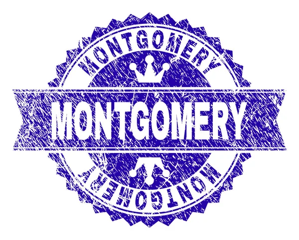 Dokulu Montgomery damga mühür kurdele ile çizik