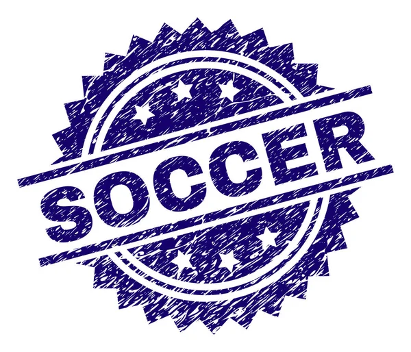 Grunge Textured SOCCER Stamp Seal — Stock Vector