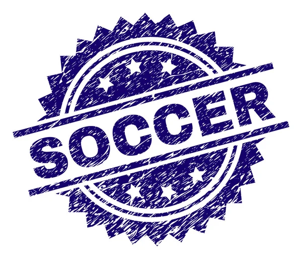 Sello de sello SOCCER texturizado Grunge — Vector de stock