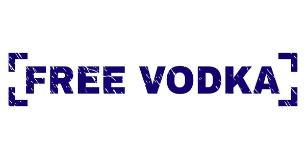 Sello Texto Vodka Gratis Con Textura Angustia Etiqueta Texto Coloca — Vector de stock