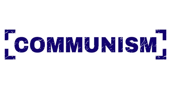在角落内加满质感的共产主义邮票 — 图库矢量图片
