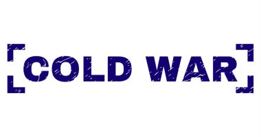 Dokulu soğuk savaş damga mühür köşeler arasında çizik