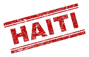 Grunge Haiti damga mühür dokulu