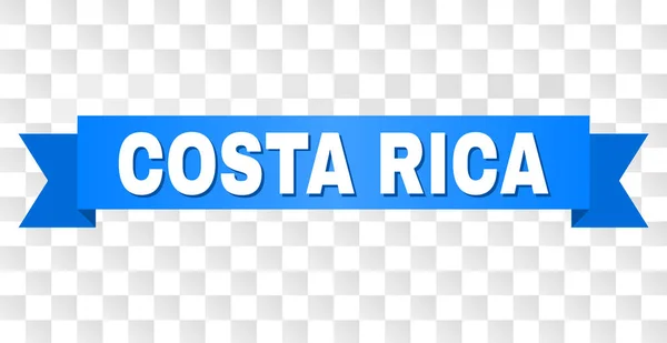 Fita azul com legenda COSTA RICA — Vetor de Stock