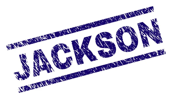 Sello de sello JACKSON con textura rayada — Vector de stock