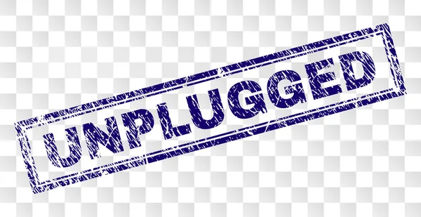 Çizik Unplugged dikdörtgen damgası