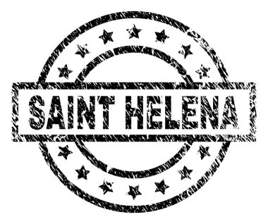 Saint Helena damga mühür grunge dokulu