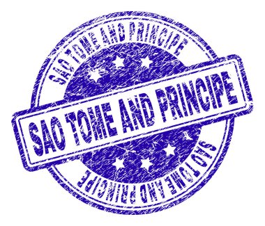 Sao Tome ve Principe damga mühür grunge dokulu