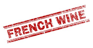 Grunge Fransız şarap damga mühür dokulu