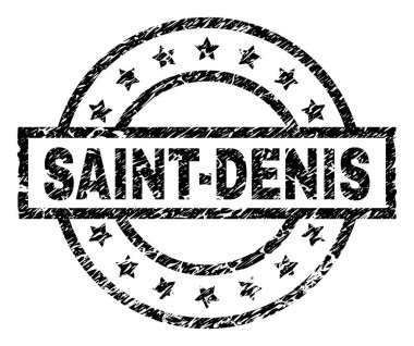 Çizik dokulu Saint-Denis damga mühür