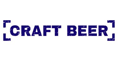 Grunge zanaat bira damga mühür köşeler arasında dokulu