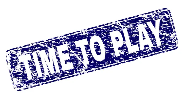 Çerçeveli oynamak için çizilmiş zaman yuvarlak dikdörtgen damgası