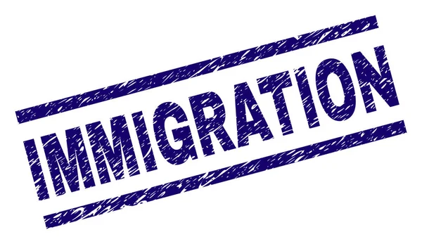 凸起的纹理移民印章 — 图库矢量图片