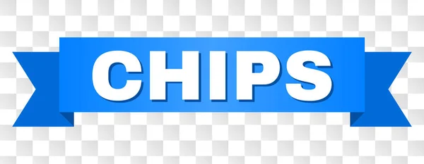 Bande bleue avec légende CHIPS — Image vectorielle