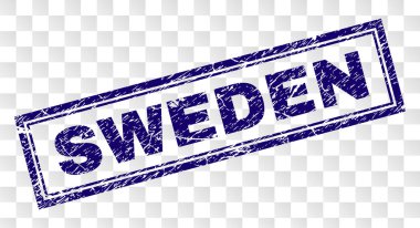 Grunge İsveç dikdörtgen damgası