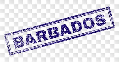 Çizik Barbados dikdörtgen damgası