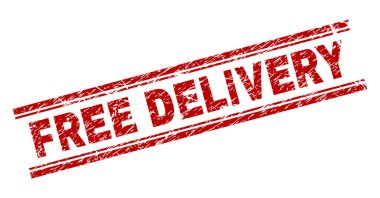 Grunge ücretsiz teslimat damga mühür dokulu