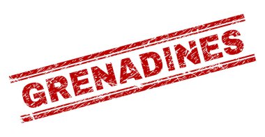 Çizik dokulu Grenadinler mühür damgası