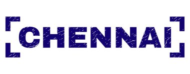 Grunge Chennai damga mühür köşeler arasında dokulu