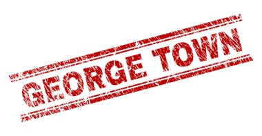 Dokulu George Town damga mühür çizik