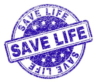 Dokulu grunge kaydetmek hayat damga mühür