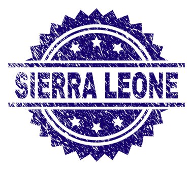 Grunge Sierra Leone damga mühür dokulu