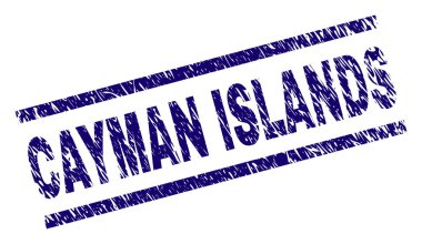 Çizik dokulu Cayman Adaları mühür damgası