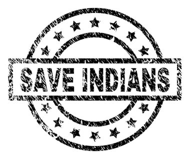 Kızılderililer damga mühür dokulu grunge