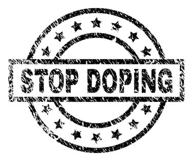 Grunge damga mühür Doping Stop dokulu