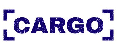 Grunge kargo damga mühür köşeleri içinde dokulu