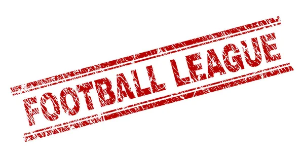 Γδαρμένο ελαστικοποιημένων Football League σφραγίδα σφραγίδα — Διανυσματικό Αρχείο