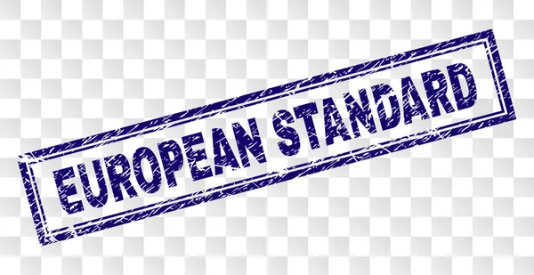 Padrão Europeia Selo Selo Impressão Com Estilo Riscado Dupla Moldura —  Vetores de Stock