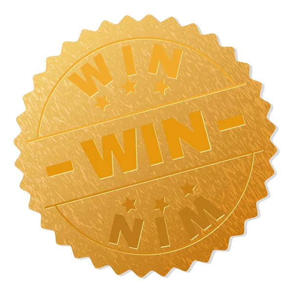 Golden WIN Medallion Stamp — Vector de stoc