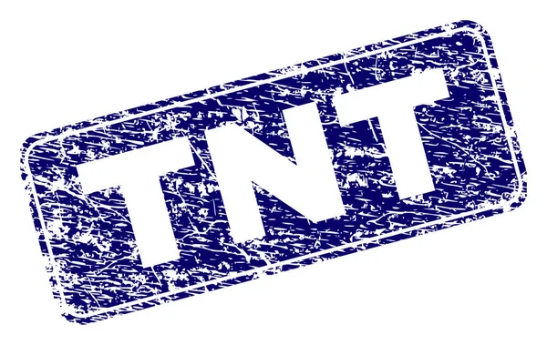 Grunge TNT Framed Rounded Rectangle Stamp — Stock Vector