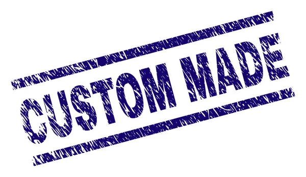 Selo texturizado riscado do carimbo de CUSTOM MADE — Vetor de Stock