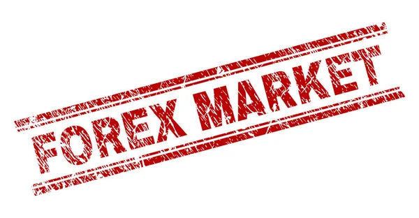 Rynku Forex Pieczęć Nadrukiem Niebezpieczeństwie Tekstury Wektor Czerwony Guma Wydrukować — Wektor stockowy