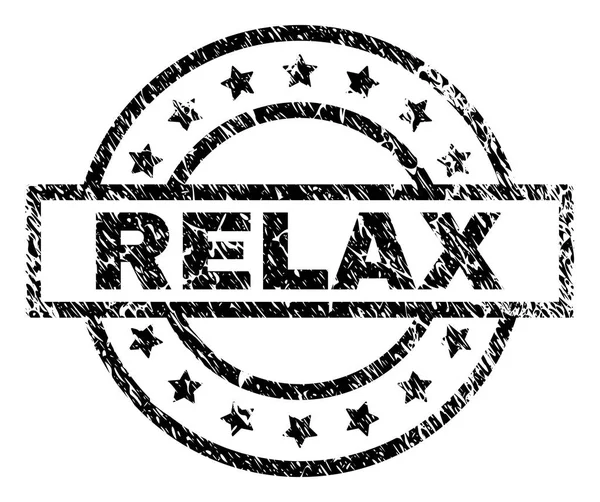 Sello de sello RELAX texturizado Grunge — Vector de stock