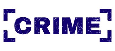 Dokulu suç damga mühür köşeleri içinde çizik