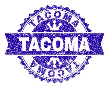 Dokulu Tacoma damga mühür kurdele ile çizik