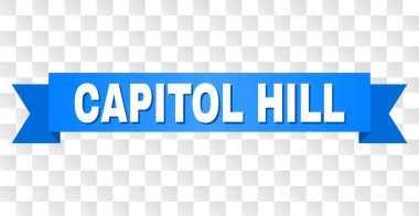 Capitol Hill metin ile mavi şerit