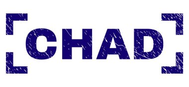 Scratched Textured CHAD Stamp Seal Inside Corners