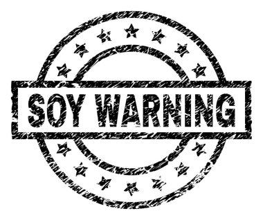 Grunge soya uyarı damga mühür dokulu