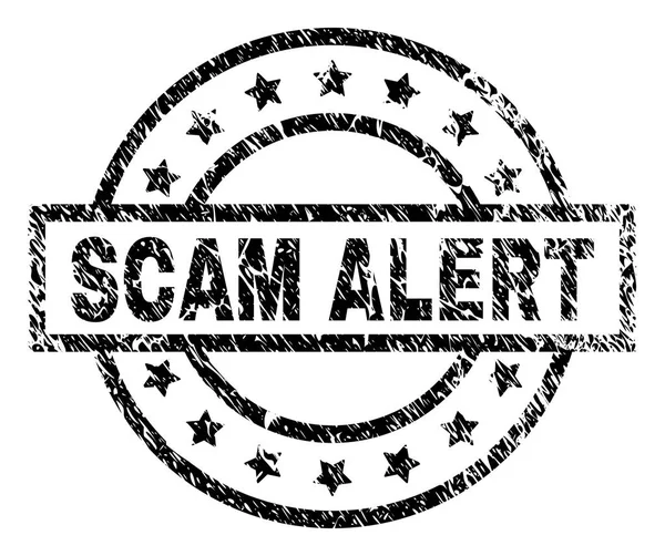 Grunge Textured SCAM ALERT Stamp Seal — Stock Vector