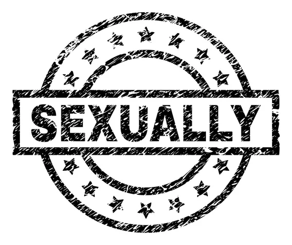 Grunge texturizado SEXUALMENTE sello — Vector de stock